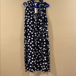 Polka dot button up shirt/cover up